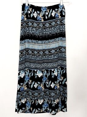 🔵BOGO FREE🔵 Notations Maxi Skirt Rayon Beaded Sz XL